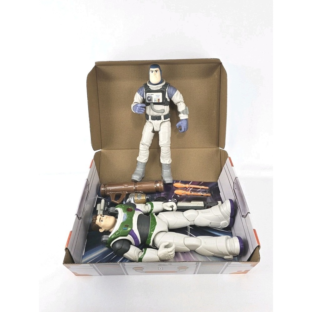 2 For 1 Disney Buzz Lightyear Action Figure Fully Equipped New & Extra Buzz Toy